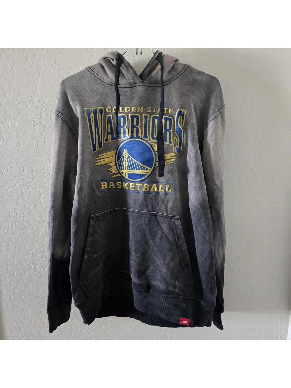 Unisex Sportiqe Black Golden State Warriors Blake Sun-Fade Pullover Hoodie SM